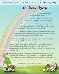 After the night, the morning, bidding all darkness cease, after life's cares and sorrows, the comfort and sweetness. Rainbow Bridge 8x10 Digital Download For Framingrainbow Etsy