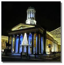 The Gallery Of Modern Art In Glasgow Is Usually Lit Up At Night But Joins In The Festive Season With Additional Element Gallery Of Modern Art Glasgow Scotland
