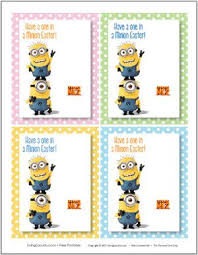 Minion Candy Spoons Easter Free Printables Despicable Me Party Easter Printables Free Despicable Me Party Easter Tags Free Printable