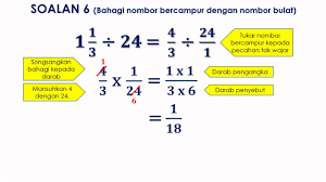 Soalan matematik tahun 2 pecahan viral blog b. Bahagi Pecahan Sonsangan Darab Tahun 6 Youtube