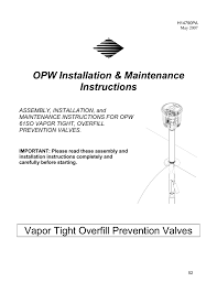 Opw Installation Ma Intenance Instruc Manualzz Com