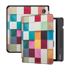 Lunso Sleepcover Flip Hoes Kobo Libra H20 Blokken Casualcases Nl Casualcases Nl