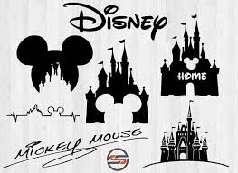 Disney Castle Svg Magic Kingdom Mickey Ears Heart Home Disney Castle Silhouette Disney Disney Free