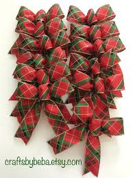 Plaid Christmas Tree Bows Christmas Plaid Red And Green Decorative Bows Set Of 12 Bows Small Chri Christmas Tree Bows Christmas Bows Diy Xmas Decorations