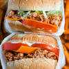 Spicy cheesy chicken sandwiches made in the crock pot. 1