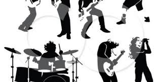 Black And White Rock Music Clipart Black And White Rock And Roll Musicians Royalty Free Vector Illustration By Fris Free Vector Illustration Vector Illustration Clipart Black And White
