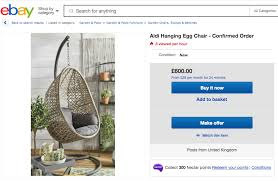 Hanging egg chair review | swing chair assembly i ordered my hanging chair online and it was delivered in two boxes at. Aldi Shoppers Are Selling Its Sold Out 150 Egg Chair For Double The Price On Ebay And Gumtree