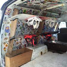Diy Snowboard Rack For The Back Of A Small Van Snowboard Racks Van Life Van Design