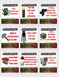 Minecraft valentine's day cards for the classroom (with a free printable). Free Printable Minecraft Valentines Somebombmom
