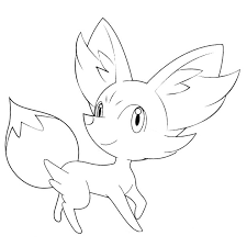 Pokemon starter pikachu picture you can print out. Fennekin Pokemon Coloring Pages Xcolorings Com