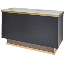 Find out your desired gold reception counter with high quality at low translucent backlit artificial stone bianco calacatta gold marble panel tile for reception desk. Black And Gold Salon Reception Desk By Sec Salon Equipment Centre