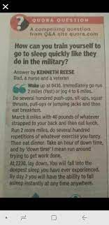Maybe you would like to learn more about one of these? An Article On How To Sleep Like The Military Members Military