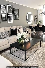 An accent wall is the perfect opportunity to add a pop of color without having to paint the whole room. 30 Simple But Modern Living Room Ideas To Create A Trendy Space In 2021 Decor Home Living Room Black Living Room Decor Small Living Room Decor