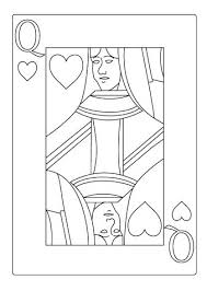 Casino Coloring Drawing Playing Cards Art Illustrations Playing Cards Art Queen Of Hearts Card