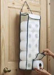 Also, the little cabinet will easily hold three large rolls for convenient storage. Door Toilet Paper Storage Bag Hanger Roll Organiser Bathroom Organization Diy Paper Storage Toilet Paper Storage