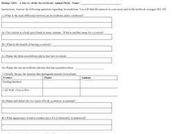 Read more work sheet on introduction to inverta brate ~ work sheet on introduction to inverta brate : Vertebrate And Invertebrates Lesson Plans Worksheets
