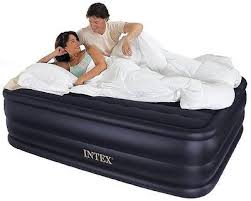 New Intex Raised Air Mattress Bed Inflatable Blow Up Queen Airbed Full Size Pump Air Bed Air Mattress Inflatable Bed