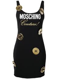 Moschino Logo Dress Farfetch Moschino Moschino Dress Black Bodycon Dress