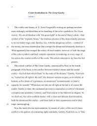 Color Symbolism In The Great Gatsby
