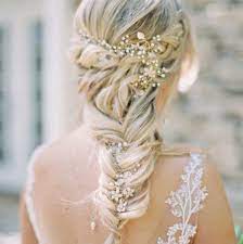 Long Boho Beach Wedding Beaded Flower Wire Hair Vine Bridal Etsy Wedding Hair Pieces Hair Pieces Wedding Hairstyles