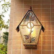 Carl Artbay Outdoor Wall Lights Mains Powered Aluminum Wall Lamp Small Vintage Style Waterproof Scon Outdoor Wall Lights Garden Security Lighting Aluminum Wall