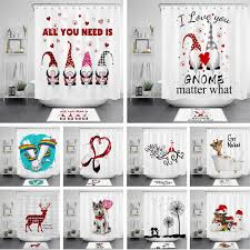 All your home essentials, at walmart.ca! Gnome Elf Bathroom Decor Valentine S Day Shower Curtain Sets Polyester Fabric Ebay