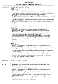 Health Care Assistant Resume Samples Velvet Jobs