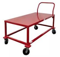 Red Custom Platform Truck with Elevated Bed