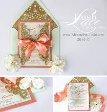 Wedding Invitation Vintage Coral Mint And Gold By Alexandrialindo 6 50 Vintage Wedding Invitations Wedding Invitations Coral Invitations