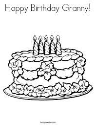 Here are some fun birthday number candles to print and colour. Happy Birthday Granny Coloring Page Twisty Noodle