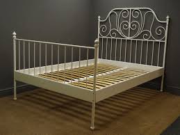 Tumble 4'6′ bed frame teal. Ikea Leirvik Cream Metal 4 6 Double Bed Frame W147cm H147cm L200cm Antiques Interiors