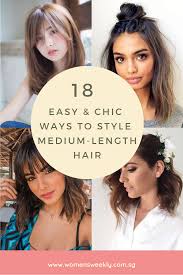 A part of hearst digital media prevention participates in various affiliate marketing programs, which means we may get paid commissions on editorially chosen products purchased through our links to. 18 Easy Chic Ways To Style Medium Length Hair Hair Lengths Medium Length Hair Styles Medium Hair Styles