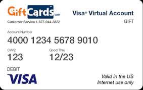 Check spelling or type a new query. Visa Virtual Account Gift Cards Giftcards Com
