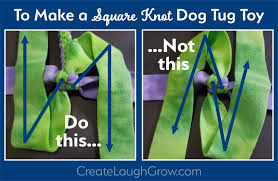 · polar fleece or any other stretchy fabric of your choice · a sharp knife or pair of scissors · a measuring tape How To Make A Square Knot Dog Tug Toy Create Laugh Grow