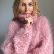 Pink Mohair Sweater, Chunky Turtleneck Jumper, Warm Comfy Pullover, Large  Mohair Sweater, Loose Women Jumper, Oversized Sweater, Plus Size