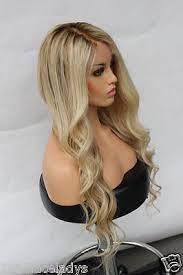 7a European Remy Human Hair Wig Wavy Ombre Blonde Full Lace Wig Lace Front Wig Frontal Hairstyles Human Hair Wigs Blonde Wig Hairstyles