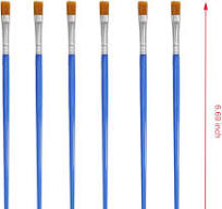 30 Pcs Flat Painting Brushes Nylon with Plastic Handle Bulk Small Brush for  Detail Fine Art Professional Acrylic Nail Painting Watercolor Oil Children  ...