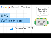English Google SEO office-hours from November 2022 - YouTube