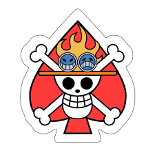 One Piece Portgas D. Ace Spade Jolly Roger Decal Sticker UV - Etsy