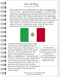 Free Reading Worksheets From The Teacher S Guide Cinco De Mayo Kindergarten Worksheets Informational Text