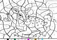 Choose any free printable coloring page among hundreds of cute farm and wild animals, rainforest animals, sea and ocean animals, jungle. Animal Color By Number Color By Number Deer Coloring Pages Deer Coloring Pages Horse Coloring Pages Coloring Pages