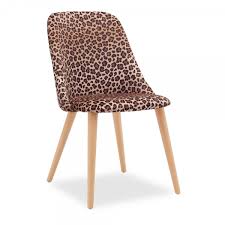 Leopard print office chair slipcover modernized skin art. Leopard Print Velvet Primrose Dining Chair Modern Dining Chairs