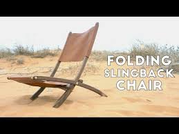 Diy Folding Wood And Leather Slingback Chair Modern Builds Ep 58 Youtube Folding Chair Diy Camping Chair Beach Chairs Diy