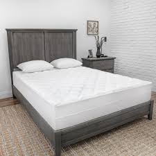 Biopedic Zip N Clean Cotton King Mattress Pad Encasement White Mattress Pad Mattress Cleaning Mattress