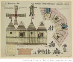 Moulin A Vent Imagerie D Epinal Pellerin 1872 Moulin A Vent Architecture Papier Jouets En Papier