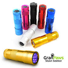Granpaws Stain Seeker Gold Color Uv Black Light Flashlight Cat Urine Detector Ultra Bright Led Cordless Sta Black Light Flashlight Pet Urine Uv Black Light