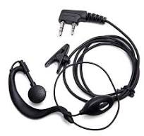 2 Pin Walkie Talkie Headset Earphone K-Plug Wired Two Way ...