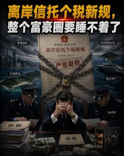 中国的整个富豪圈天要睡不着觉了，国家终于出手，以后想靠离岸信托避税，做梦！ 坏土豆工作室李小意作品首发于粉丝专页