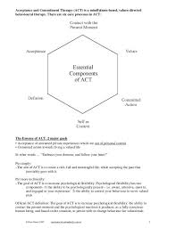 .and acceptance strategies dialectical behavior therapy, acceptance and commitment therapy, functional analytic psychotherapy, integrative behavioral couples therapy, mindfulness based acceptance and commitment therapy. Acceptance And Commitment Therapy Act Introductory Workshop Handout Therapy Therapy Worksheets Therapy Counseling