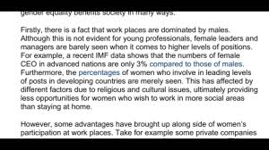 Ielts Essay Correction Males Females Gender Equality Learn From This Video Here Ielts Ieltspodcast Ieltsessaycorrectio Gender Equality Essay Essay Ielts